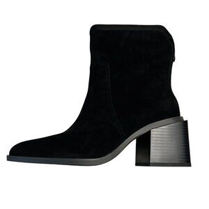 Vince Camuto Water-Repellent Suede Mid-Shaft Boots Kortimy Black Verona NIB 9W